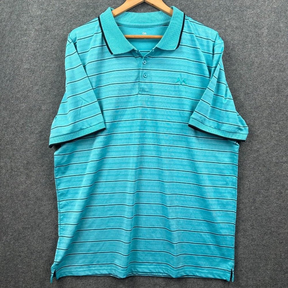 Princess Cruises Shirt Mens Extra Large XL Polo Blue Striped Lightweight Casual - Picture 1 of 9